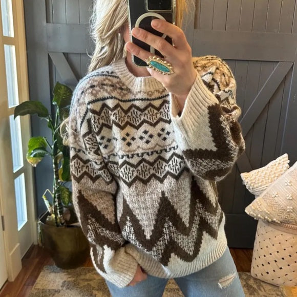 Western Pullover Sweater Selfie Shot