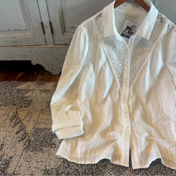 USA Made Cotton Blouse Hanging