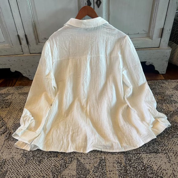 USA Made Cotton Blouse Back View