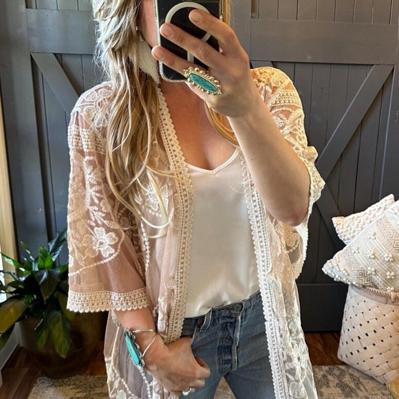 Western Model Outfit Western Bohemian Embroidered Cardigan