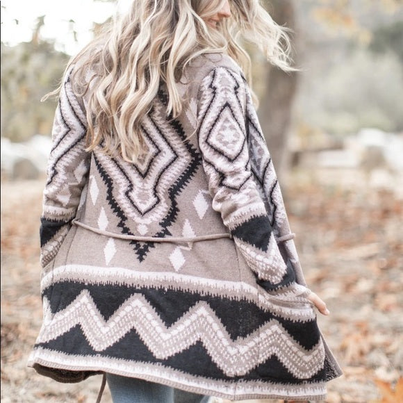 Harper Knitted Soft Wool Blend Cardigan Sweater Coat - Lavender Tribe