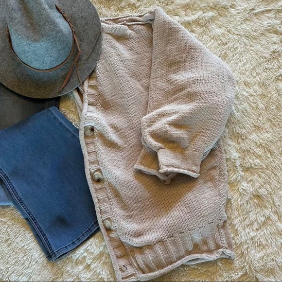 Pine Haven Oatmeal Cardigan Sweater
