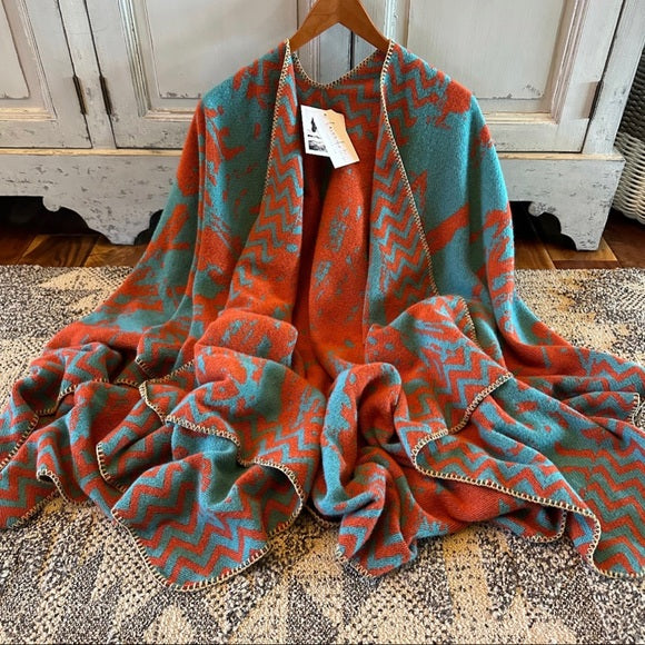 Kerrville Aztec Print Blanket Cardigan Sweater
