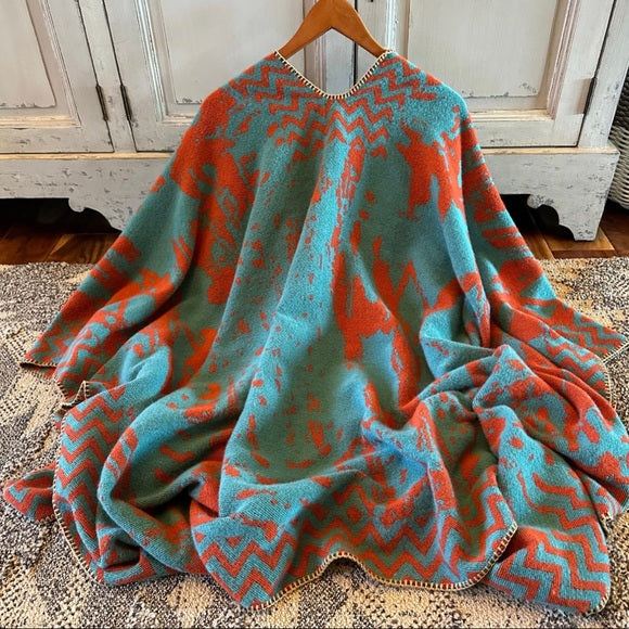 Kerrville Aztec Print Blanket Cardigan Sweater