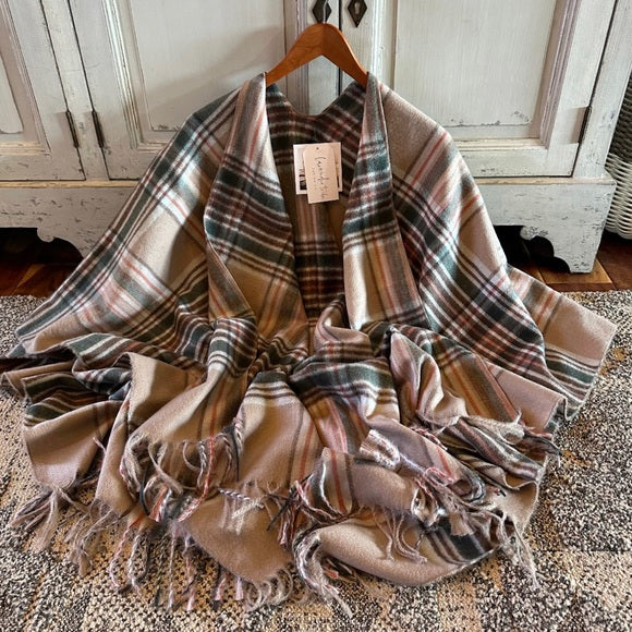 Cassidy Classic Plaid Blanket Cardigan Sweater