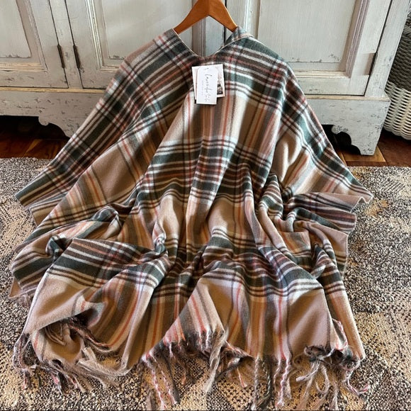Cassidy Classic Plaid Blanket Cardigan Sweater