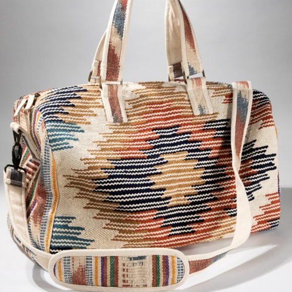 Sandstorm Aztec Kilim Tapestry Weekender Duffle Tote Bag
