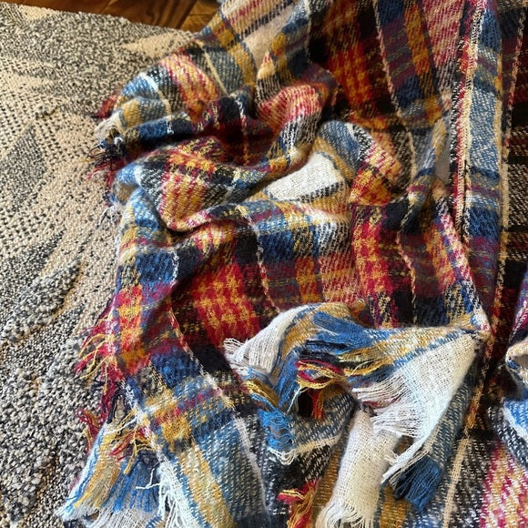 West Fork Hooded Cozy Plaid Cardigan Sweater
