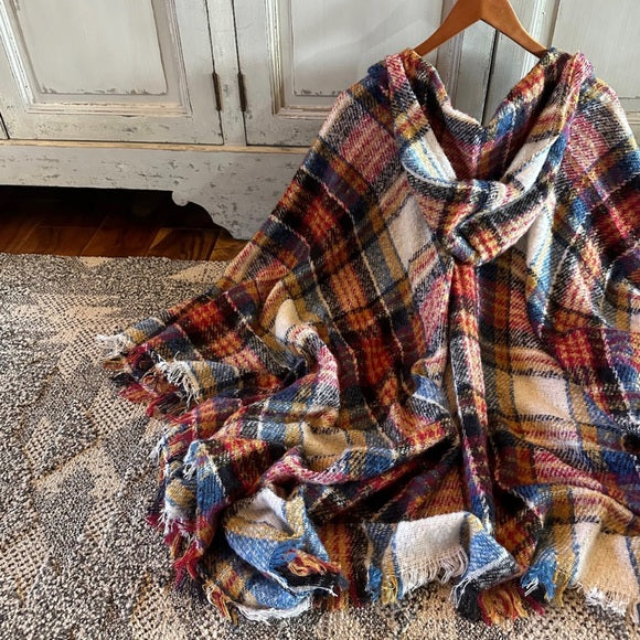 West Fork Hooded Cozy Plaid Cardigan Sweater