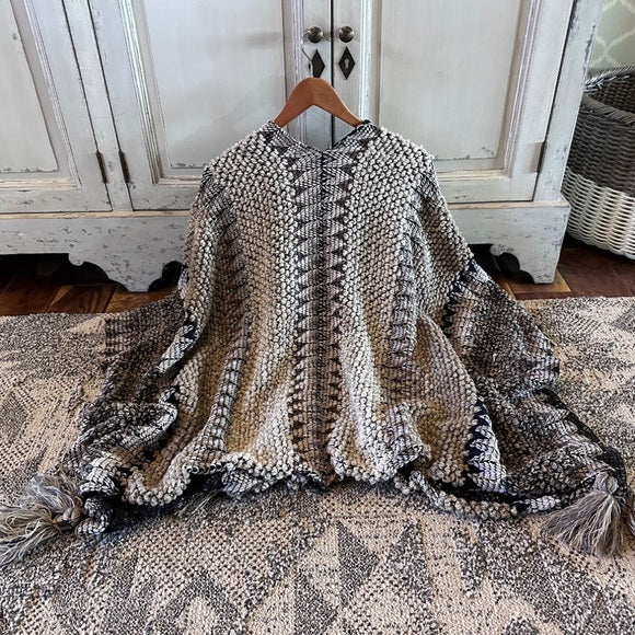 Bohemian Loom Cardigan Sweater in Gray