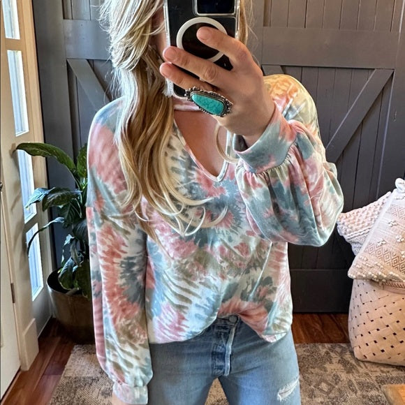 Talulla Tie Dye Print Lounge Top