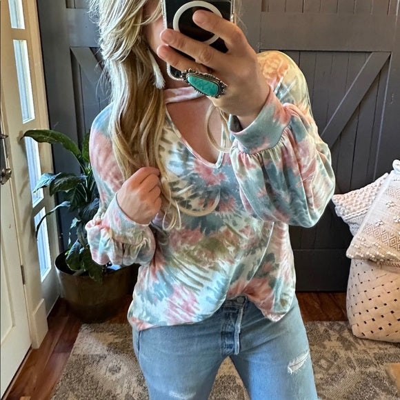 Talulla Tie Dye Print Lounge Top