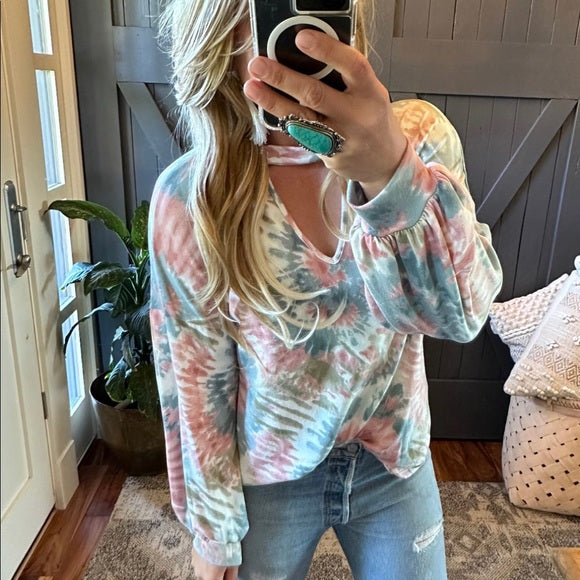 Talulla Tie Dye Print Lounge Top