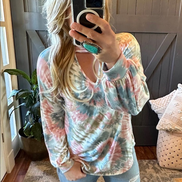 Talulla Tie Dye Print Lounge Top
