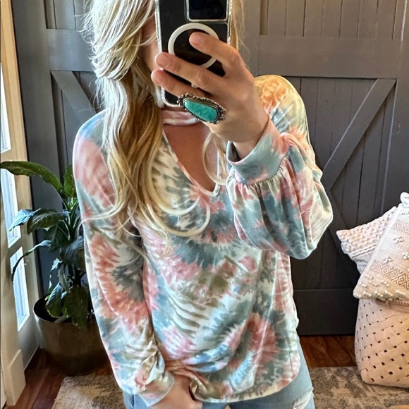 Talulla Tie Dye Print Lounge Top