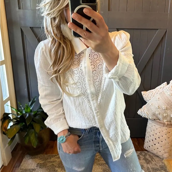 USA Made Cotton Blouse Western Style