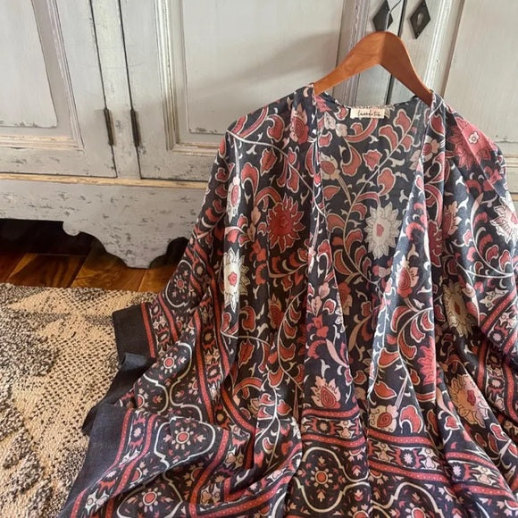 Naches Blue Kimono Cardigan