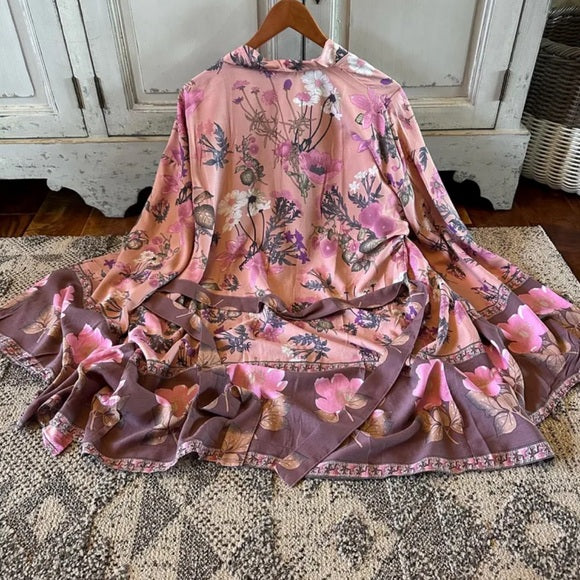 Billie Floral Kimono Sleeve Cardigan Top