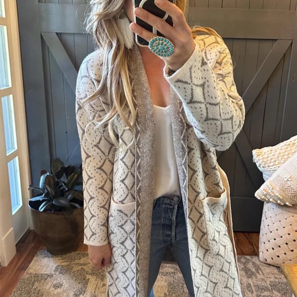 Henry Long Belted Cardigan Sweater