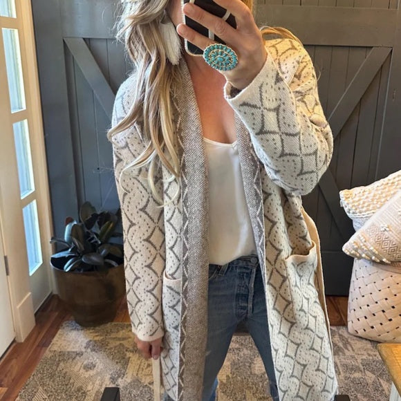 Henry Long Belted Cardigan Sweater