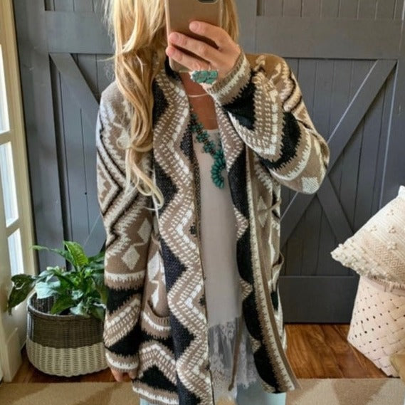 Harper Knitted Soft Wool Blend Cardigan Sweater Coat - Lavender Tribe