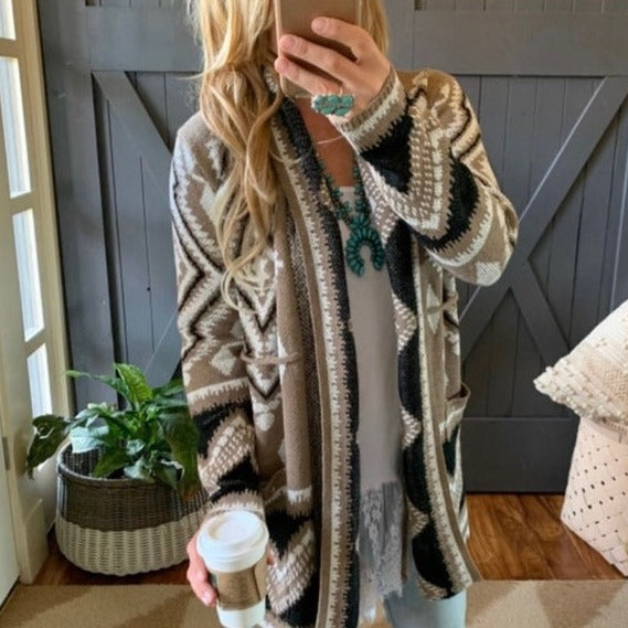 Harper Knitted Soft Wool Blend Cardigan Sweater Coat - Lavender Tribe