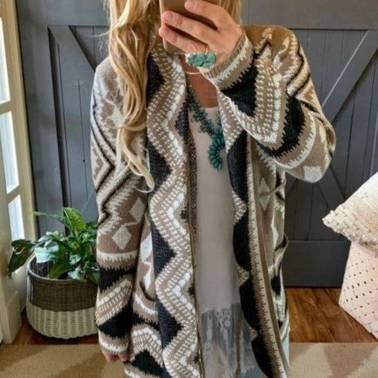Harper Knitted Soft Wool Blend Cardigan Sweater Coat - Lavender Tribe