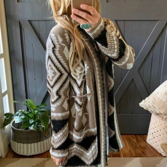 Harper Knitted Soft Wool Blend Cardigan Sweater Coat - Lavender Tribe