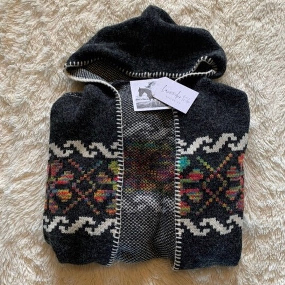 Rock Springs Tribal Print Hooded Cardigan Sweater