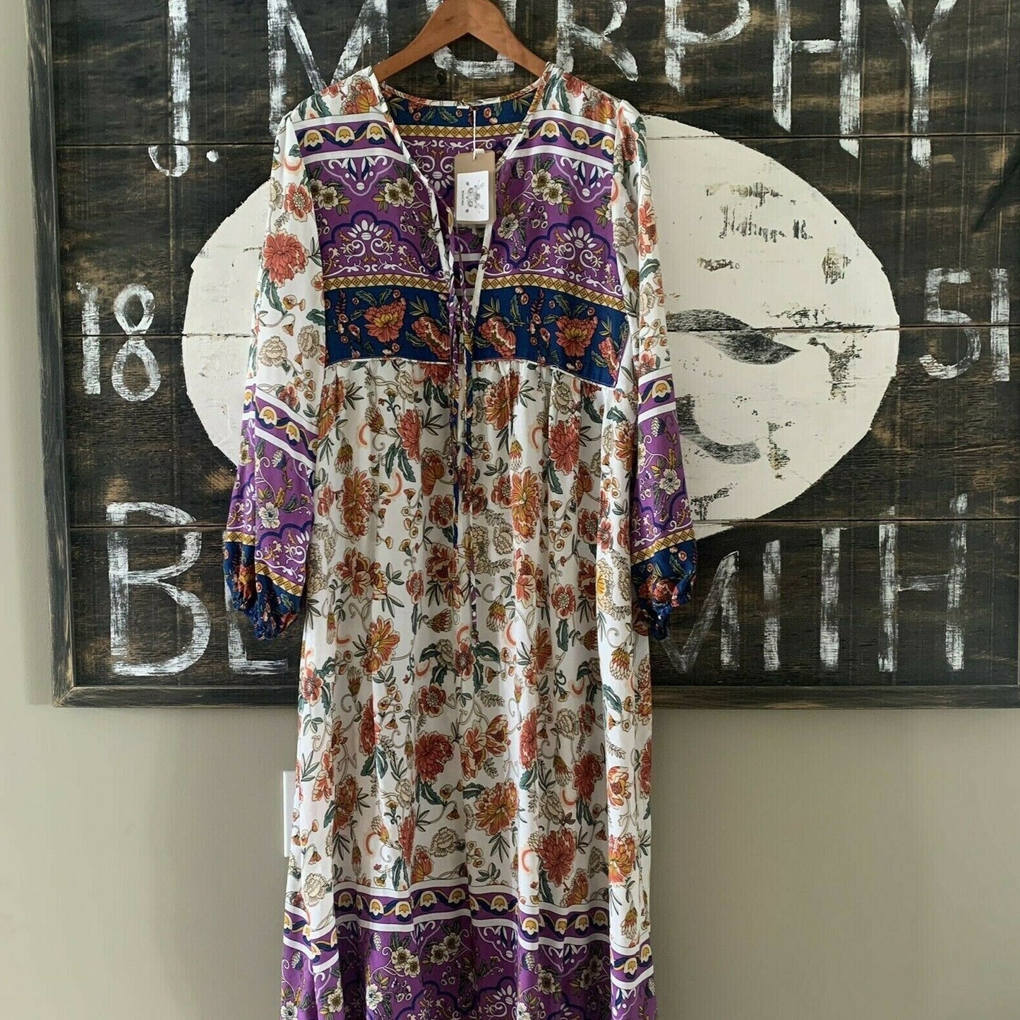 Kelly Bohemian Floral Maxi Dress - Lavender Tribe