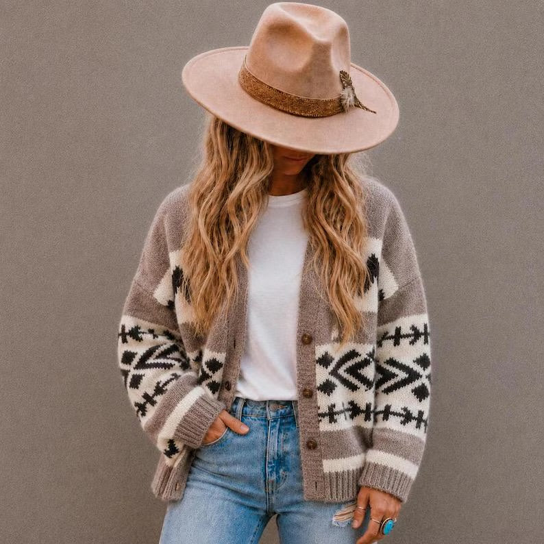 Fair Isle Knit Sweaters - Cardigans or Turtlenecks