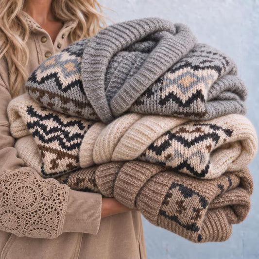 Heirloom Shawl Collar Chunky Knit Cardigans - Lavender Tribe