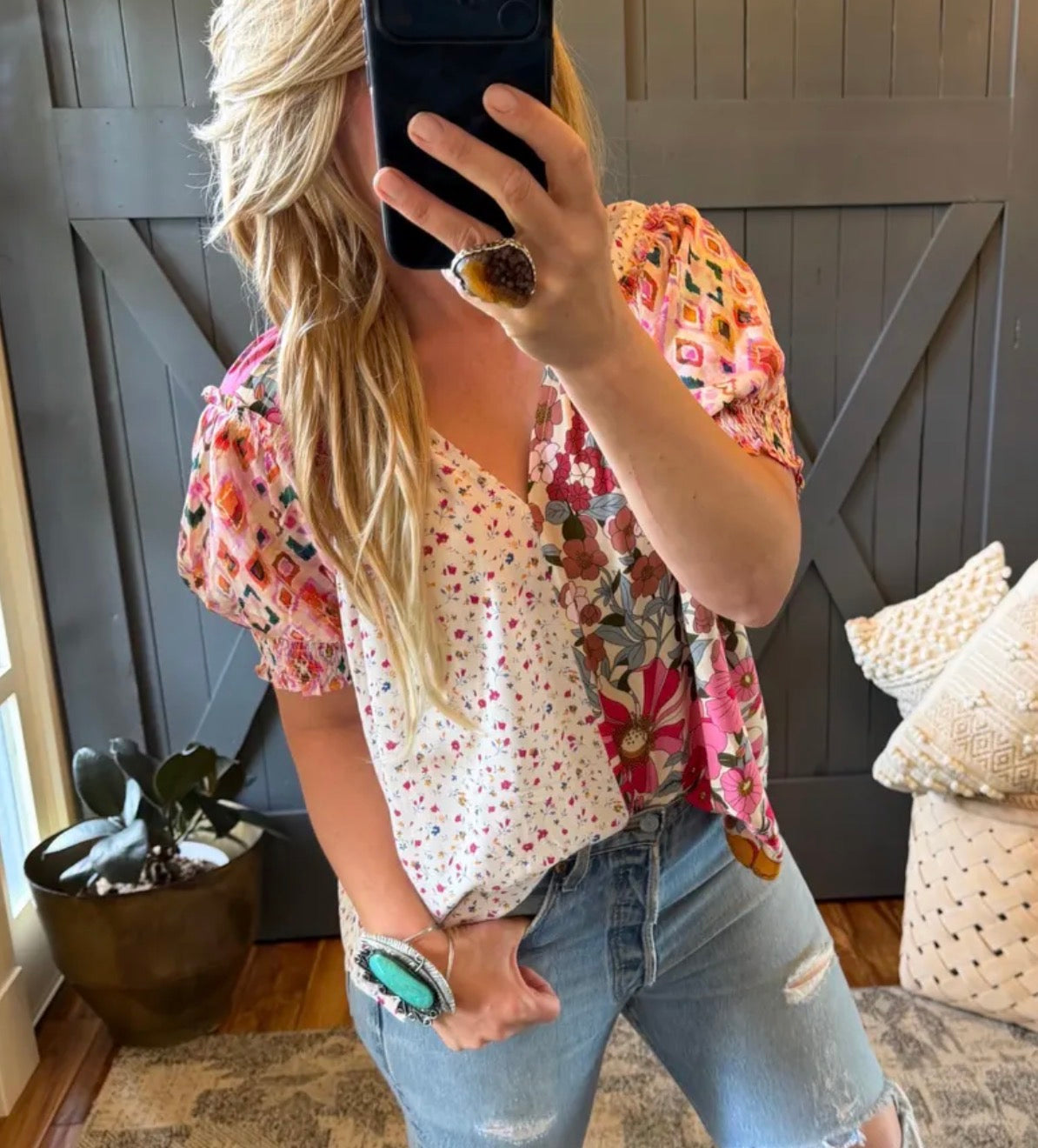 Floral Cottage Bohemian Blouse - Lavender Tribe