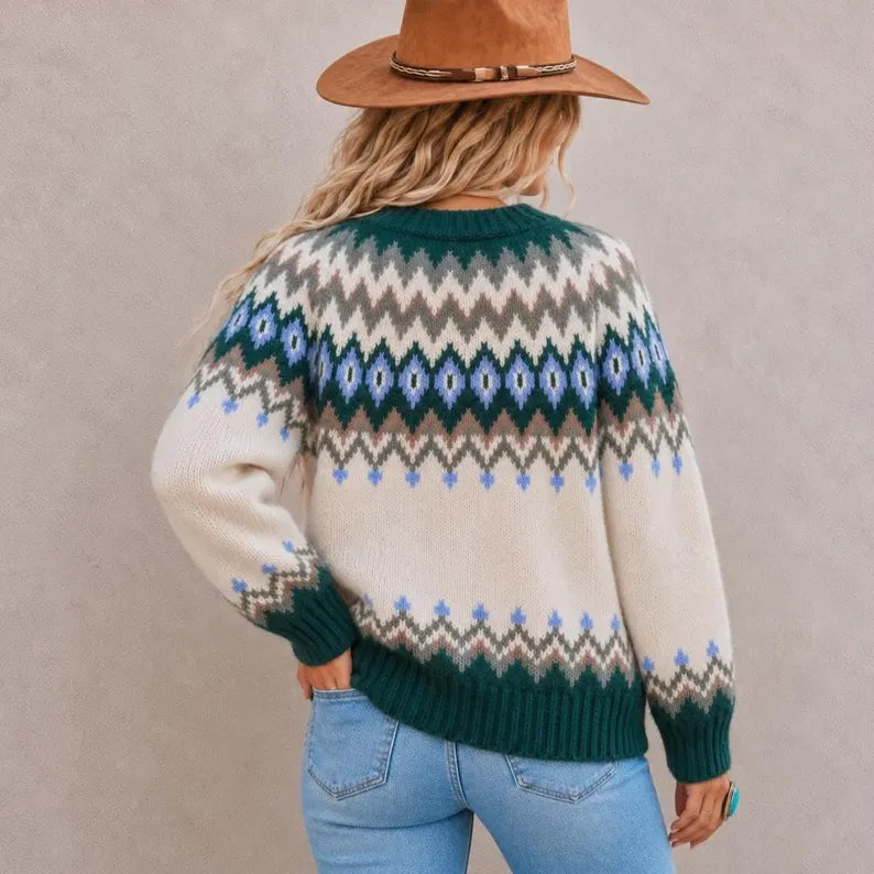 Fair Isle Knit Sweaters - Cardigans or Pullovers
