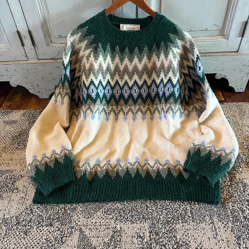 Fair Isle Knit Sweaters - Cardigans or Pullovers