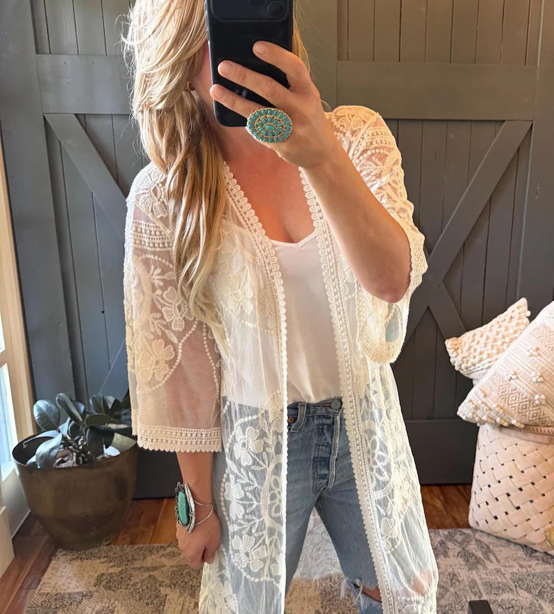 Sweetwater Bohemian Embroidered Cardigan (Copy) - Lavender Tribe
