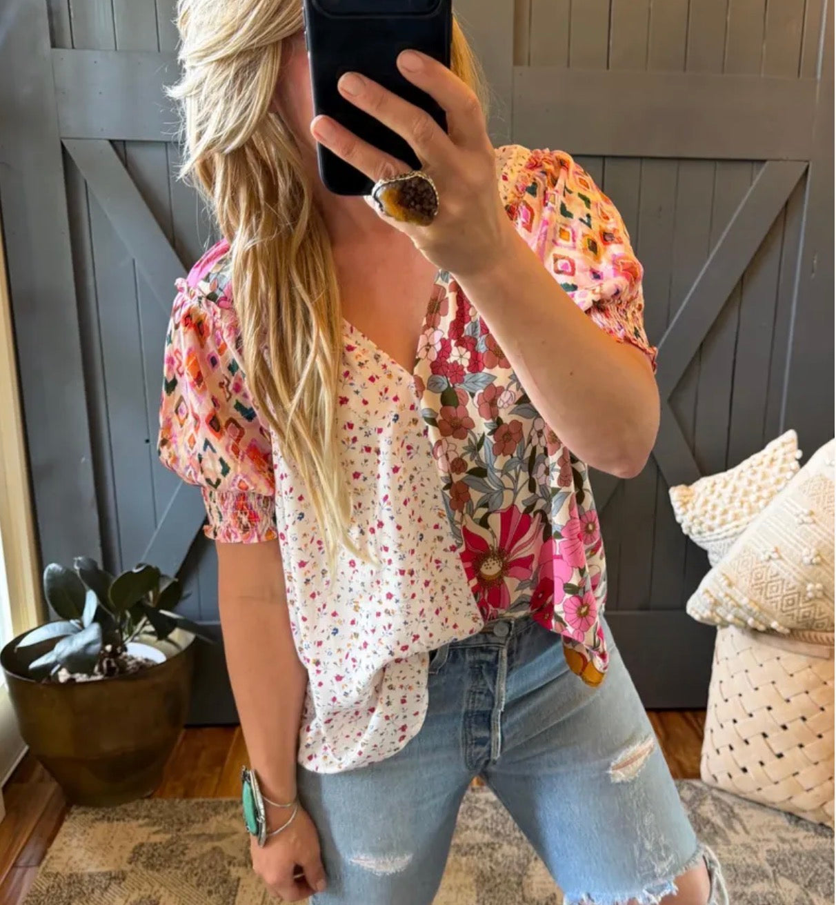 Floral Cottage Bohemian Blouse - Lavender Tribe