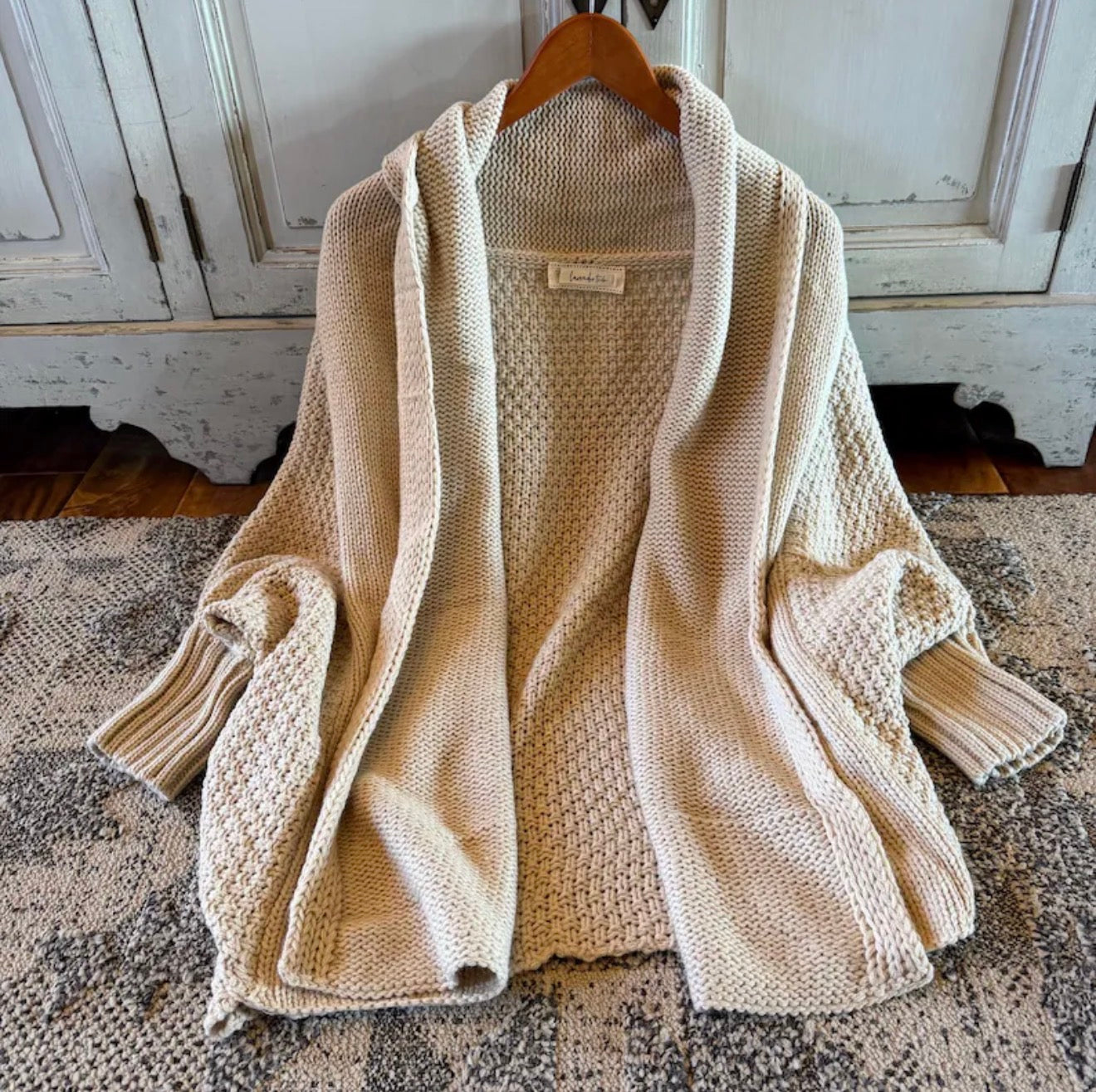 Cozy Shawl Collar Cardigan - Lavender Tribe