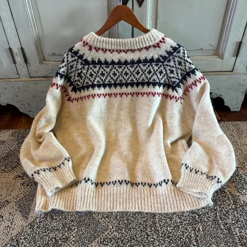 Fair Isle Knit Sweaters - Cardigans or Pullovers