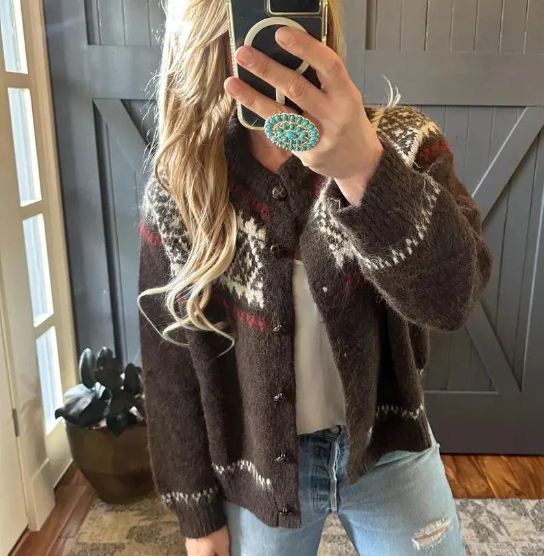 Fair Isle Knit Sweaters - Cardigans or Pullovers