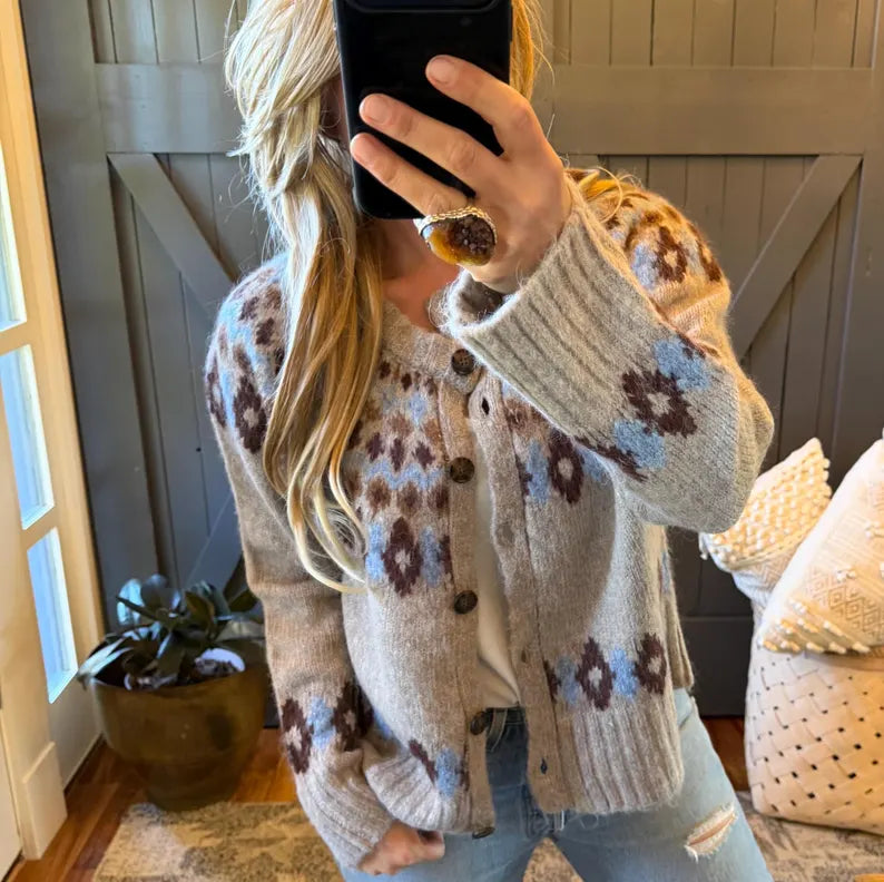 Lightweight Knit Toggle Button Cardigan (Copy) - Lavender Tribe