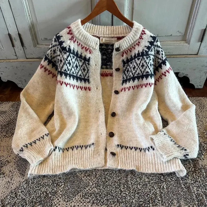 Fair Isle Knit Sweaters - Cardigans or Pullovers