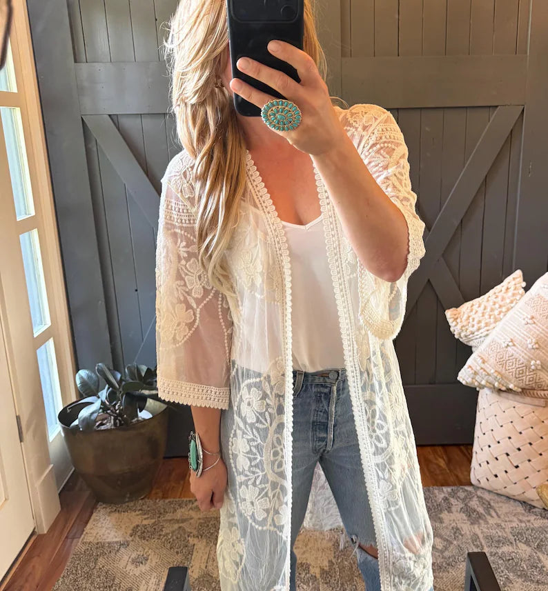 Sweetwater Bohemian Embroidered Cardigan (Copy) - Lavender Tribe