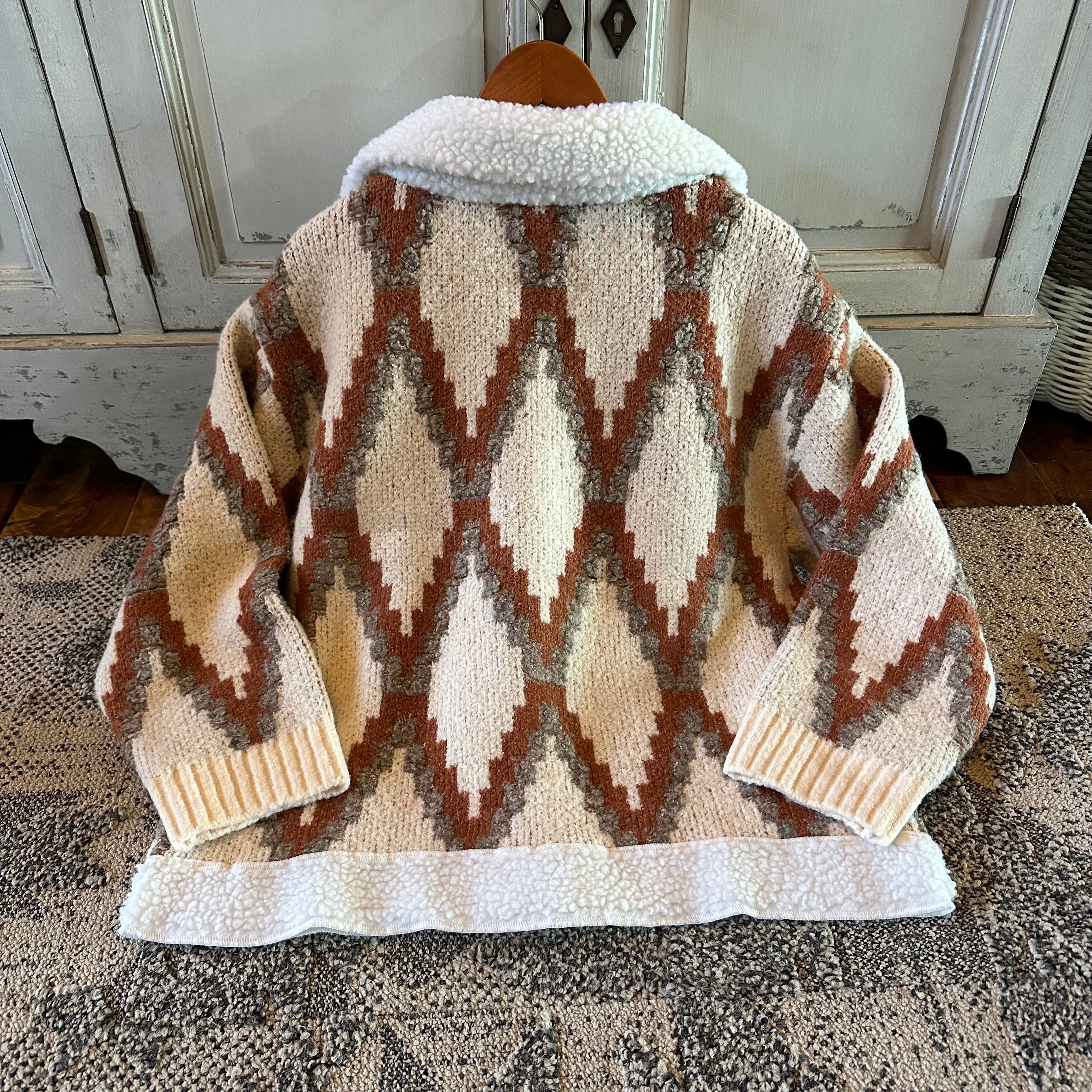 Montana Native Knit Sherpa Sweater Jacket – Lavender Tribe