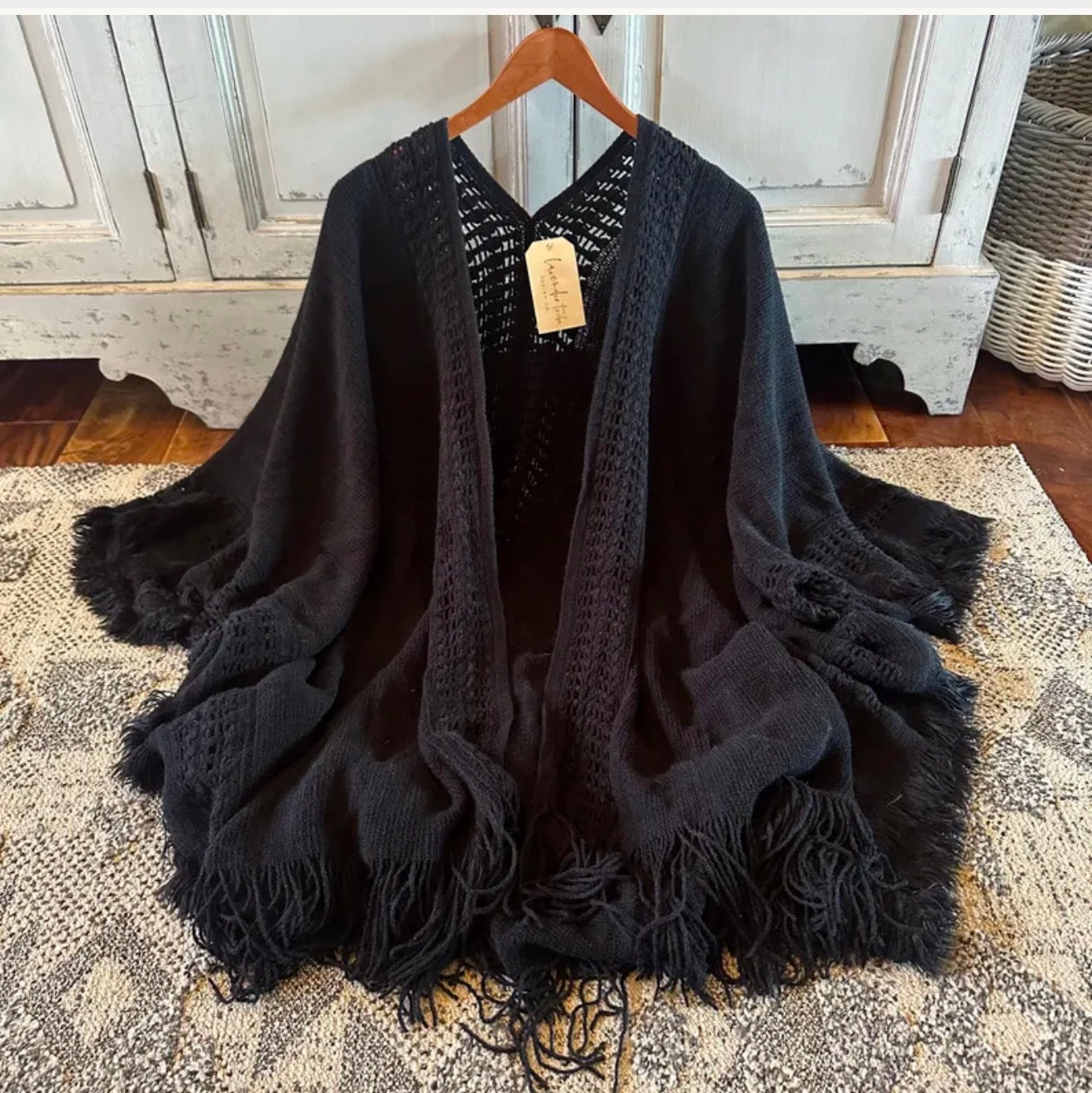 Bohemian Loom Black Cardigan Sweater - Lavender Tribe