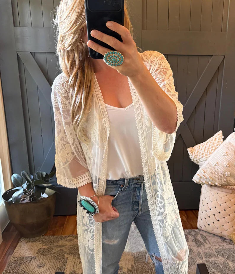 Sweetwater Bohemian Embroidered Cardigan (Copy) - Lavender Tribe