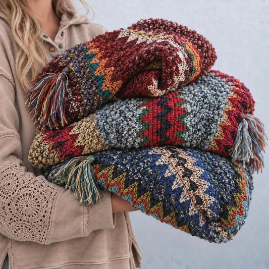 Bohemian Loom Knit Cardigans - Lavender Tribe