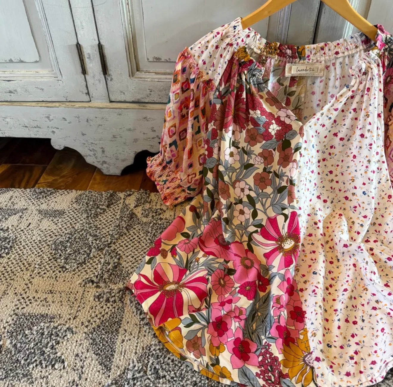 Floral Cottage Bohemian Blouse - Lavender Tribe