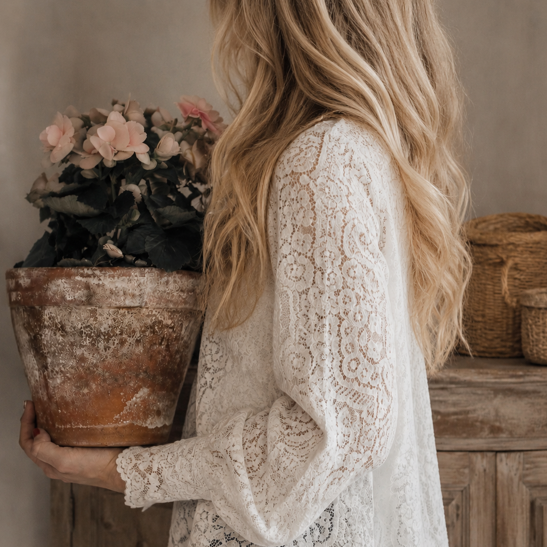  Emmy Lace Button Front Blouse designed and made by Lavender Tribe Design