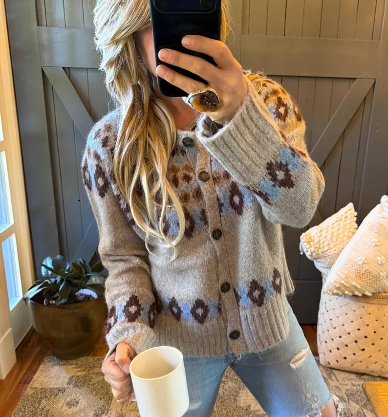 Lightweight Knit Toggle Button Cardigan (Copy) - Lavender Tribe